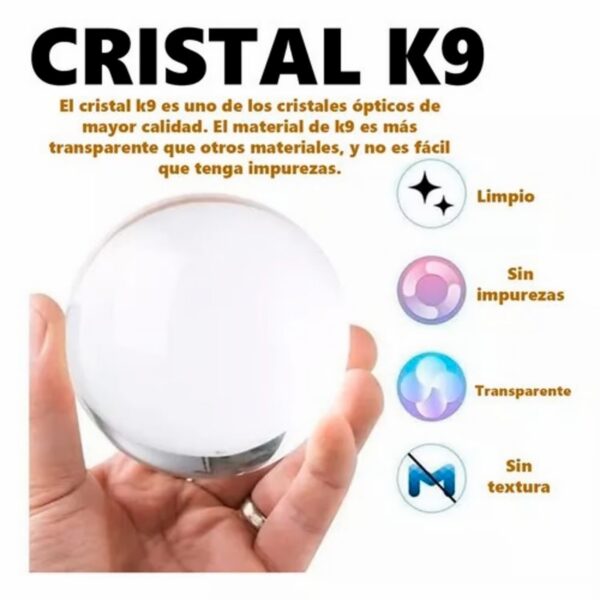 Lampara De Cristal Bola 3d Luna - Image 5